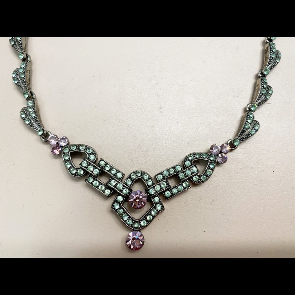 Blue crystal necklace